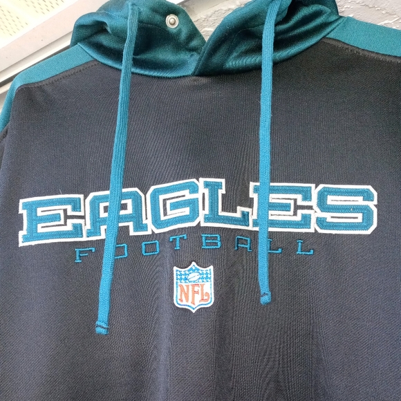 NFL TEAM APPAREL MENS Reebok Phila Eagles Pullover Hoodie sz LG - Picture 2 of 11